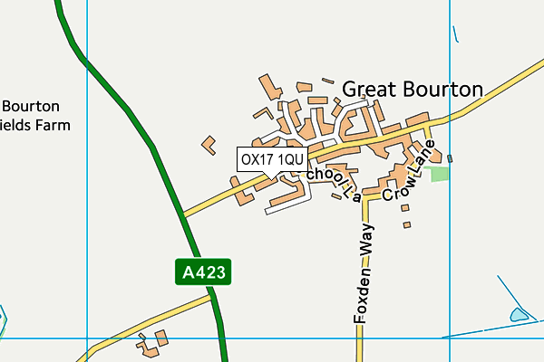 OX17 1QU map - OS VectorMap District (Ordnance Survey)