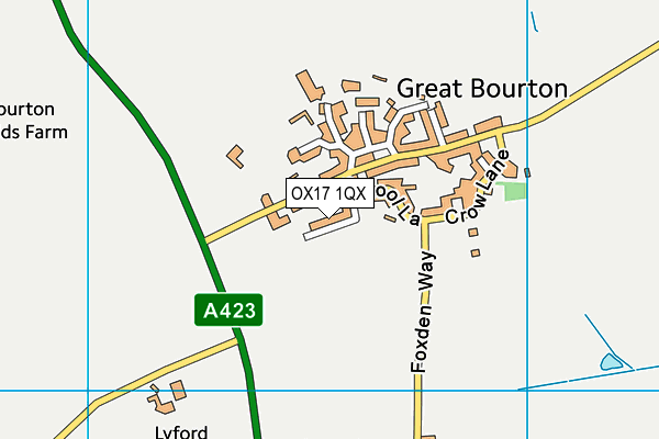 OX17 1QX map - OS VectorMap District (Ordnance Survey)