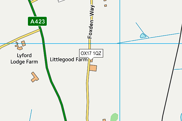 OX17 1QZ map - OS VectorMap District (Ordnance Survey)