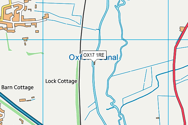 OX17 1RE map - OS VectorMap District (Ordnance Survey)