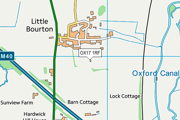 OX17 1RF map - OS VectorMap District (Ordnance Survey)