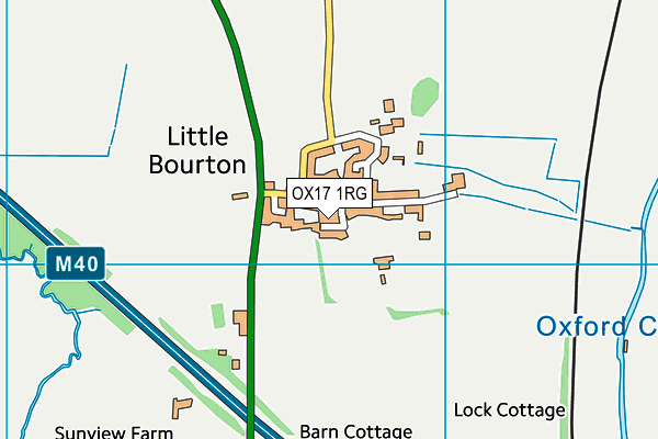 OX17 1RG map - OS VectorMap District (Ordnance Survey)