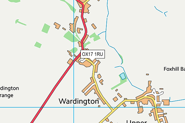 OX17 1RU map - OS VectorMap District (Ordnance Survey)