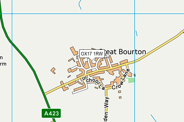 OX17 1RW map - OS VectorMap District (Ordnance Survey)