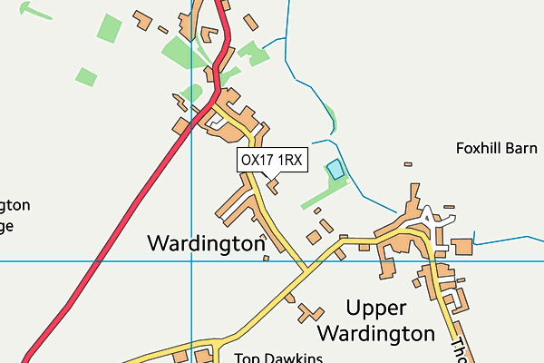 OX17 1RX map - OS VectorMap District (Ordnance Survey)