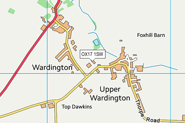 OX17 1SW map - OS VectorMap District (Ordnance Survey)