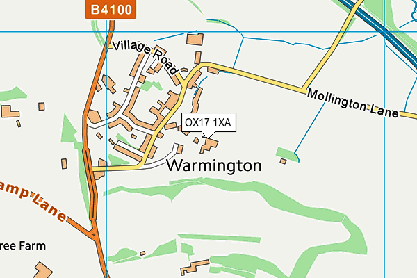 OX17 1XA map - OS VectorMap District (Ordnance Survey)