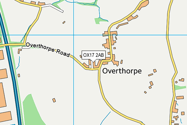 OX17 2AB map - OS VectorMap District (Ordnance Survey)