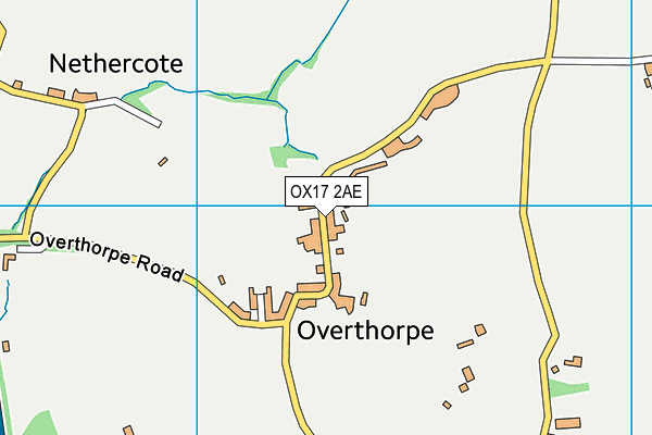 OX17 2AE map - OS VectorMap District (Ordnance Survey)