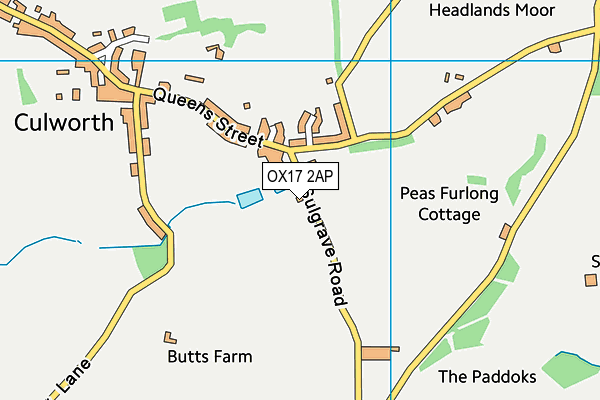 OX17 2AP map - OS VectorMap District (Ordnance Survey)