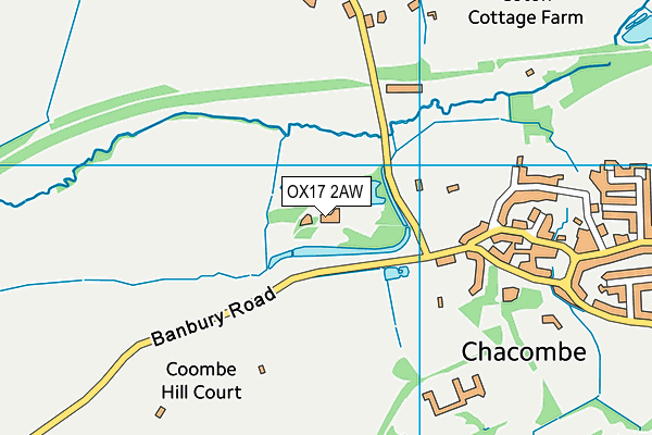 OX17 2AW map - OS VectorMap District (Ordnance Survey)