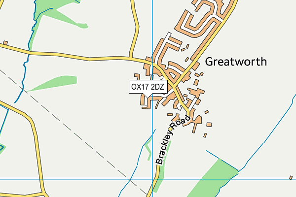 OX17 2DZ map - OS VectorMap District (Ordnance Survey)
