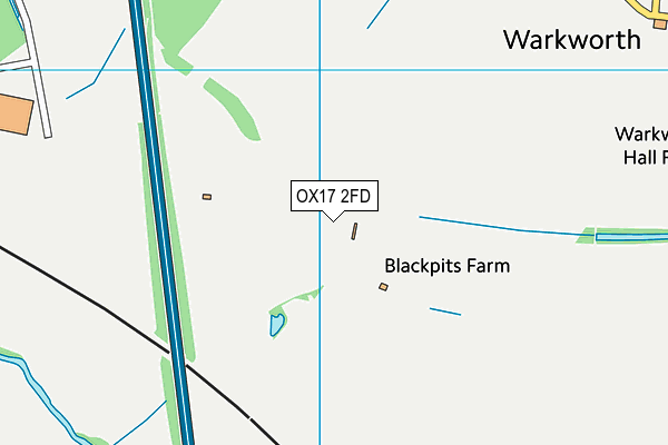 OX17 2FD map - OS VectorMap District (Ordnance Survey)