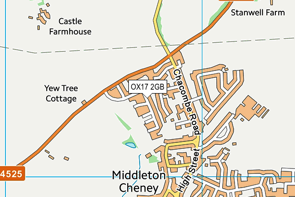 OX17 2GB map - OS VectorMap District (Ordnance Survey)