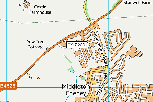 OX17 2GD map - OS VectorMap District (Ordnance Survey)