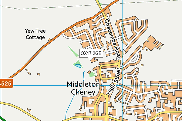OX17 2GE map - OS VectorMap District (Ordnance Survey)