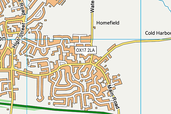 OX17 2LA map - OS VectorMap District (Ordnance Survey)