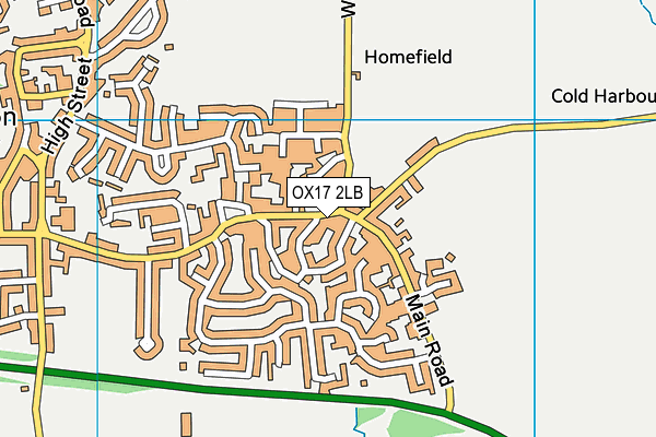 OX17 2LB map - OS VectorMap District (Ordnance Survey)