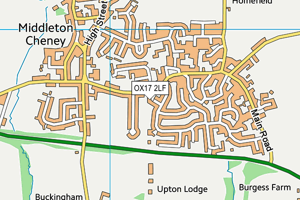 OX17 2LF map - OS VectorMap District (Ordnance Survey)