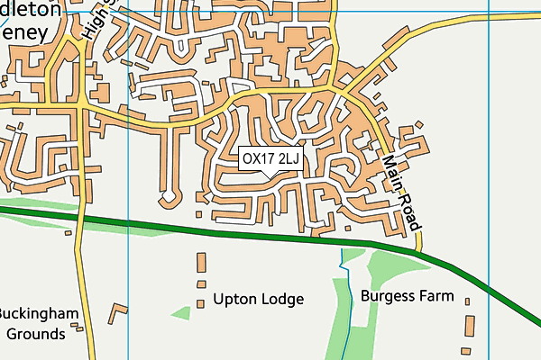 OX17 2LJ map - OS VectorMap District (Ordnance Survey)