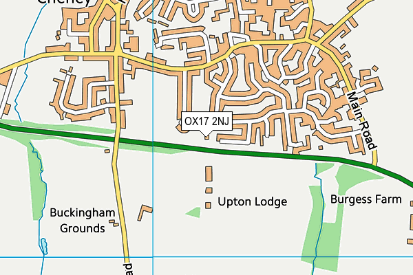 OX17 2NJ map - OS VectorMap District (Ordnance Survey)