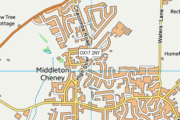 OX17 2NY map - OS VectorMap District (Ordnance Survey)