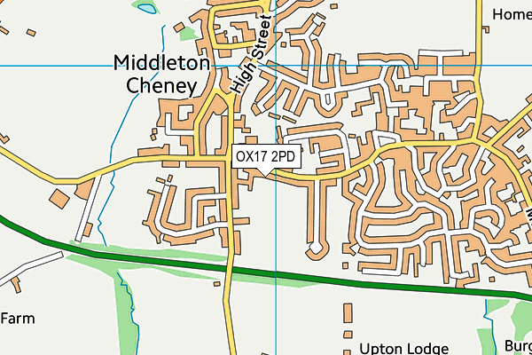 OX17 2PD map - OS VectorMap District (Ordnance Survey)