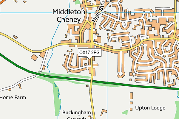 Middleton Cheney Playing Field map (OX17 2PG) - OS VectorMap District (Ordnance Survey)
