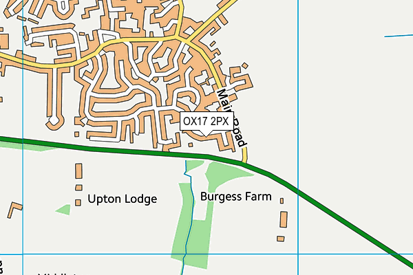 OX17 2PX map - OS VectorMap District (Ordnance Survey)
