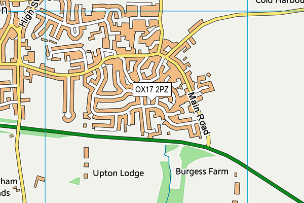 OX17 2PZ map - OS VectorMap District (Ordnance Survey)