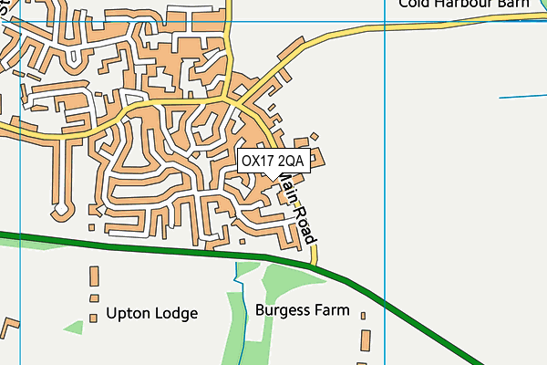 OX17 2QA map - OS VectorMap District (Ordnance Survey)