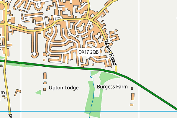 OX17 2QB map - OS VectorMap District (Ordnance Survey)