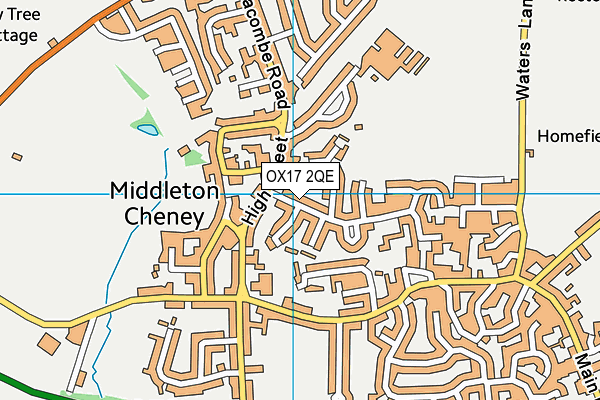 OX17 2QE map - OS VectorMap District (Ordnance Survey)