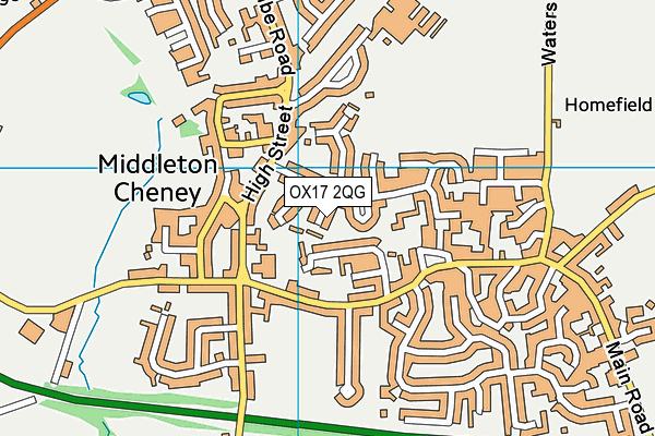 OX17 2QG map - OS VectorMap District (Ordnance Survey)