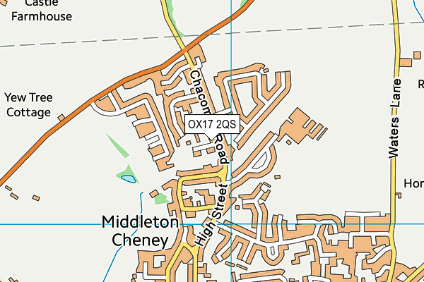 OX17 2QS map - OS VectorMap District (Ordnance Survey)