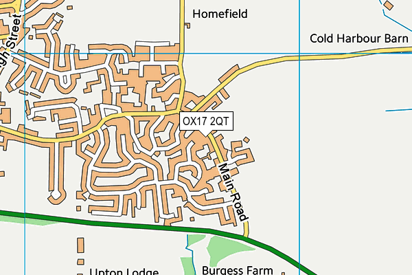 OX17 2QT map - OS VectorMap District (Ordnance Survey)