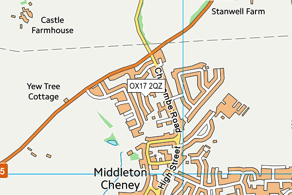 OX17 2QZ map - OS VectorMap District (Ordnance Survey)