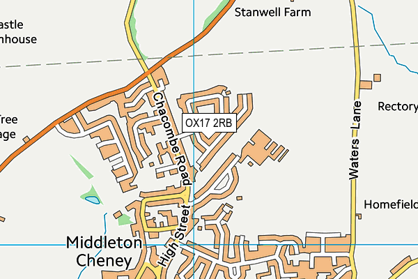 OX17 2RB map - OS VectorMap District (Ordnance Survey)