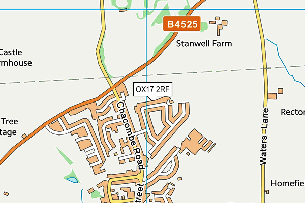 OX17 2RF map - OS VectorMap District (Ordnance Survey)