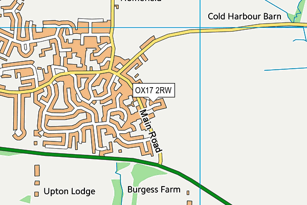 OX17 2RW map - OS VectorMap District (Ordnance Survey)