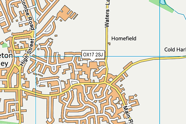 OX17 2SJ map - OS VectorMap District (Ordnance Survey)