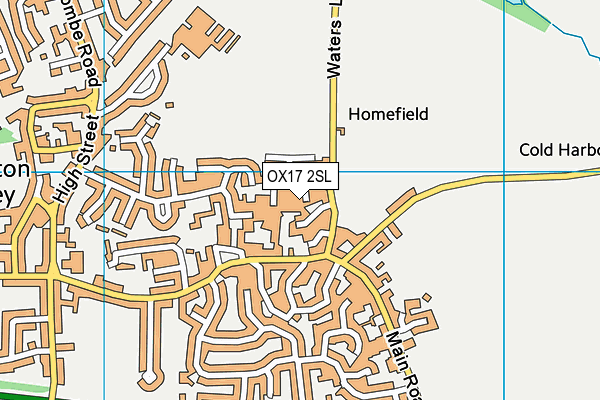 OX17 2SL map - OS VectorMap District (Ordnance Survey)