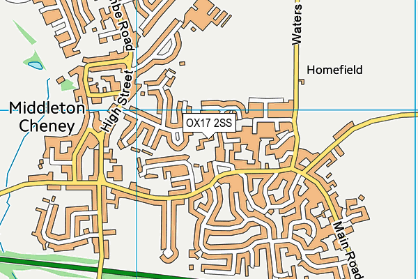 OX17 2SS map - OS VectorMap District (Ordnance Survey)
