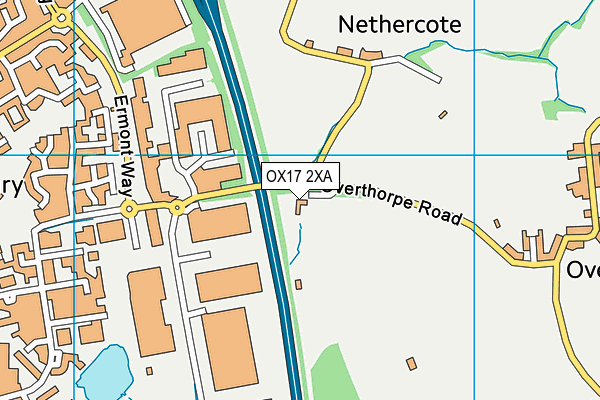 OX17 2XA map - OS VectorMap District (Ordnance Survey)