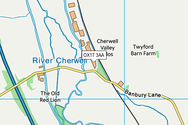 OX17 3AA map - OS VectorMap District (Ordnance Survey)