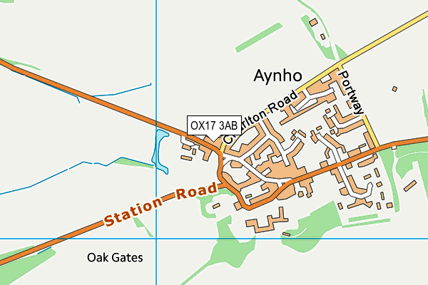 OX17 3AB map - OS VectorMap District (Ordnance Survey)