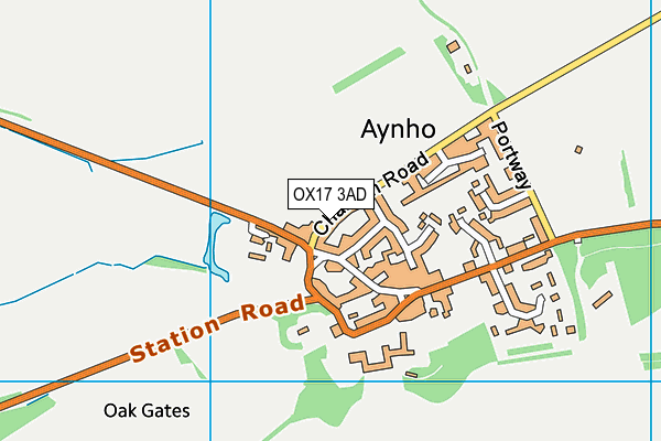 OX17 3AD map - OS VectorMap District (Ordnance Survey)