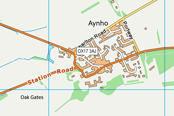 OX17 3AJ map - OS VectorMap District (Ordnance Survey)