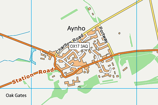 OX17 3AQ map - OS VectorMap District (Ordnance Survey)