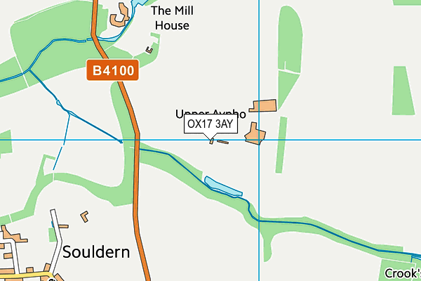 OX17 3AY map - OS VectorMap District (Ordnance Survey)